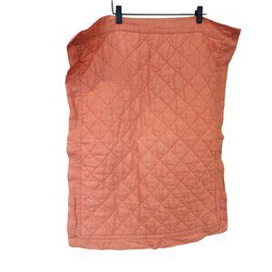Pottery Barn Orange Linen Standard Pillow sham Quilted
